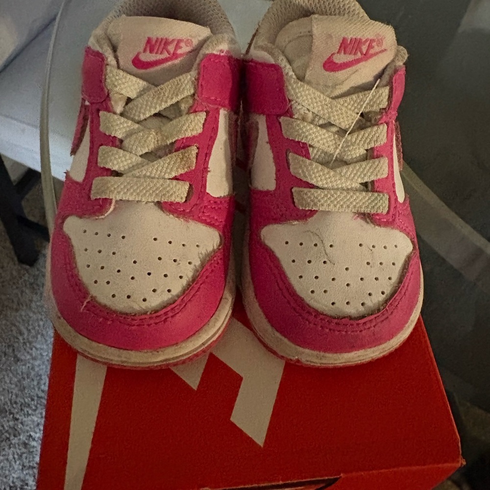 Nike Kids Fuchsia and White Sneakers